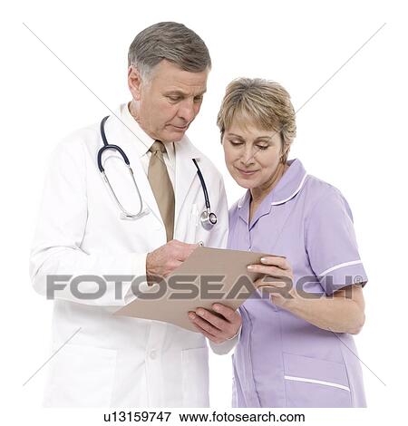 Stock Photo - Doctor and nurse. Fotosearch