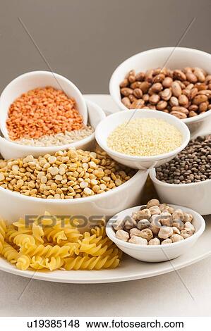 Stock Photo - Dried foods, grains and pulses. Fotosearch