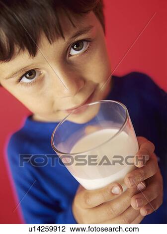 Stock Image - Drinking milk. Fotosearch