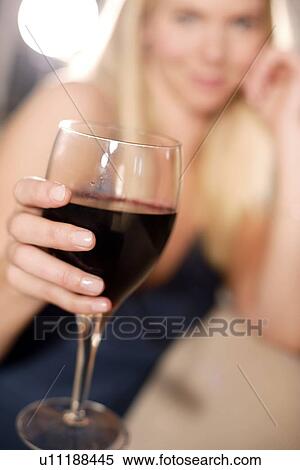 Stock Photography - Drinking wine. Fotosearch