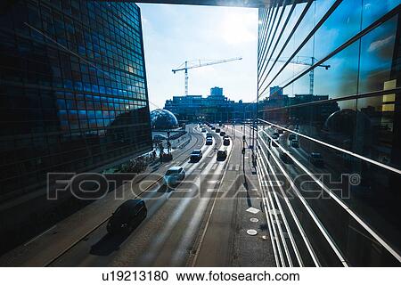 Elevated cityscape with highway traffic and office buildings, Copenhagen, Denmark View Large Photo Image Stock Image - Elevated cityscape with highway traffic and office buildings, Copenhagen, Denmark. Fotosearch