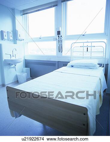 Picture - Empty hospital bed. Fotosearch