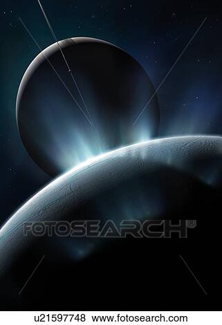 Enceladus, computer artwork View Large Photo Image Stock Photo - Enceladus, computer artwork. Fotosearch
