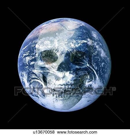 Stock Photo - End of the world, conceptual artwork. Fotosearch