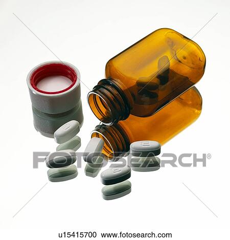 Stock Image - Erythromycin antibiotic pills. Fotosearch