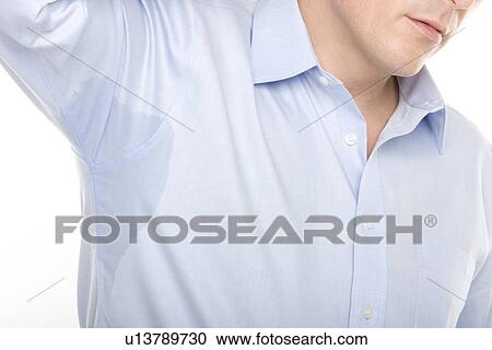 Stock Image - Excessive sweating. Fotosearch