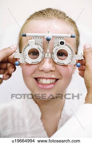 Picture - Eye examination. Fotosearch