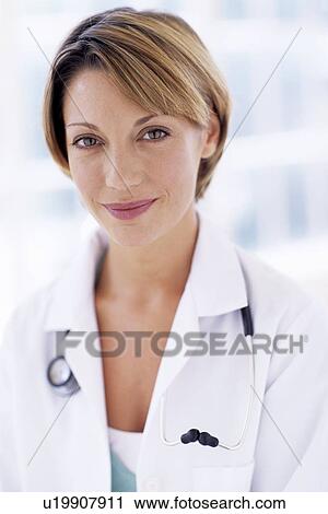 Stock Image - Female doctor. Fotosearch