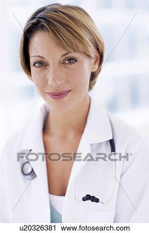 Stock Image - Female doctor. Fotosearch