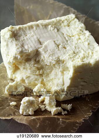 Feta cheese, close-up View Large Photo Image Stock Photo - Feta cheese, close-up. Fotosearch