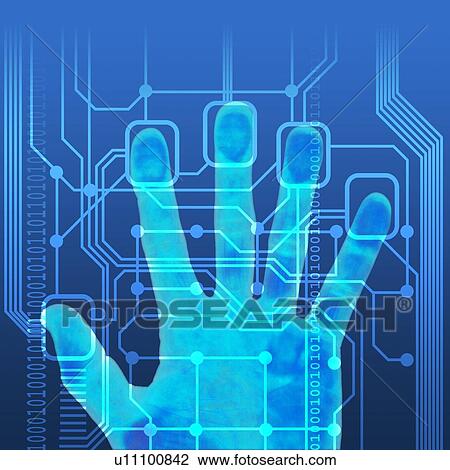Fingerprint scanner, artwork View Large Photo Image Stock Image - Fingerprint scanner, artwork. Fotosearch
