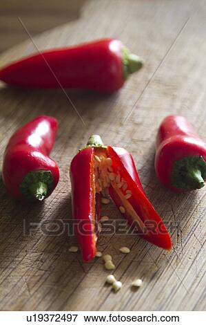 Fresh red chillies View Large Photo Image Stock Photo - Fresh red chillies. Fotosearch