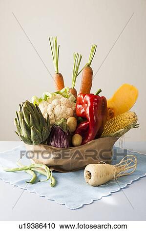 Fresh vegetables in brown paper bag View Large Photo Image Stock Image - Fresh vegetables in brown paper bag. Fotosearch
