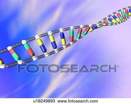 Stock Image - Gene therapy, conceptual artwork. Fotosearch