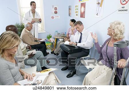 Stock Image - General practice waiting room. Fotosearch