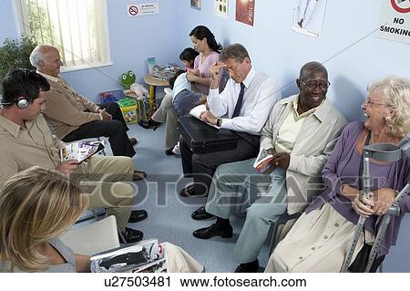 Stock Image - General practice waiting room. Fotosearch