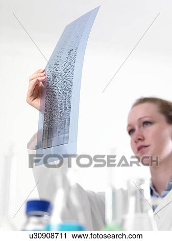 Stock Image - Genetics research. Fotosearch