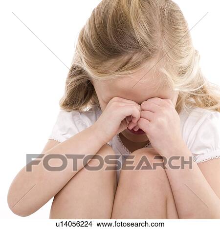 Picture - Girl crying. Fotosearch