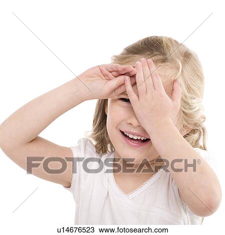 Stock Image - Girl throwing a tantrum. Fotosearch