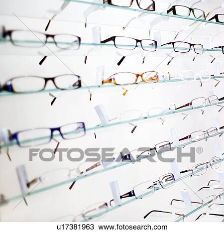 Glasses on display View Large Photo Image Stock Image - Glasses on display. Fotosearch