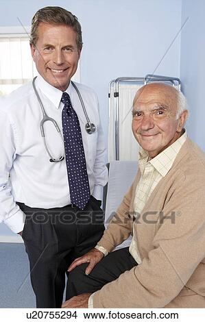 Picture - GP and elderly patient. Fotosearch