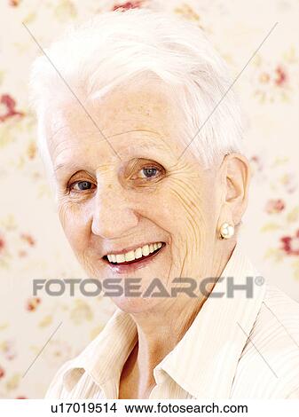 Picture - Happy elderly woman. Fotosearch