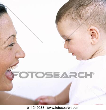 Happy mother and baby girl View Large Photo Image Stock Photo - Happy mother and baby girl. Fotosearch
