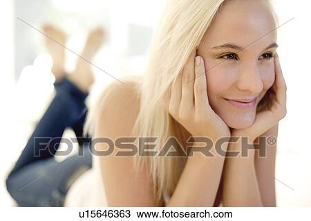 Stock Image - Happy woman. Fotosearch