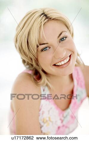 Stock Image - Happy woman. Fotosearch