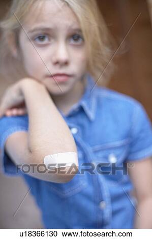 Stock Image - Injured girl. Fotosearch