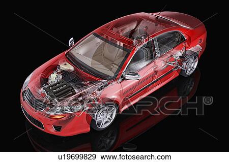 Stock Photo - Inside of a car, illustration. Fotosearch