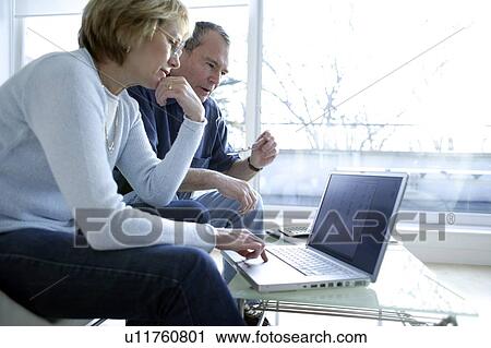 Stock Image - Laptop use. Fotosearch