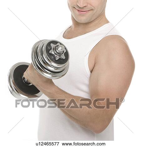 Stock Photo - Lifting weights. Fotosearch