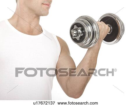 Stock Photo - Lifting weights. Fotosearch
