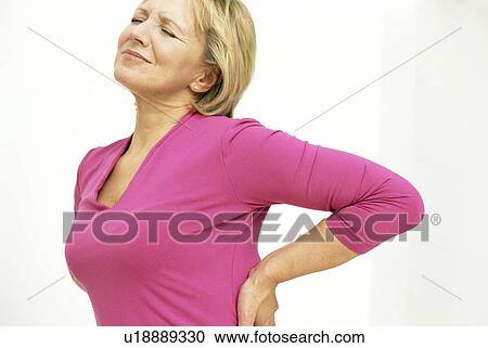 Stock Image - Lower back pain. Fotosearch