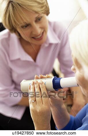 Stock Image - Lung function test. Fotosearch