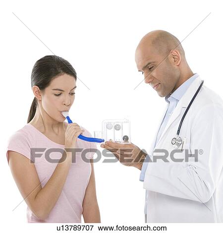 Stock Photo - Lung function test. Fotosearch