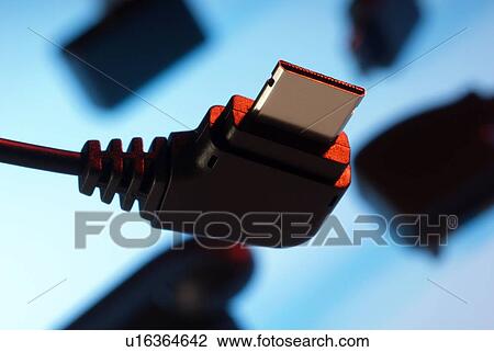 Stock Image - Mobile phone power connector. Fotosearch