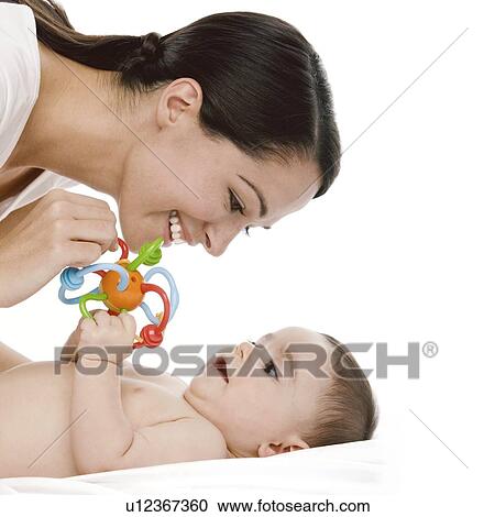 Stock Image - Mother and baby. Fotosearch
