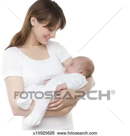 Stock Photograph - Mother and baby. Fotosearch