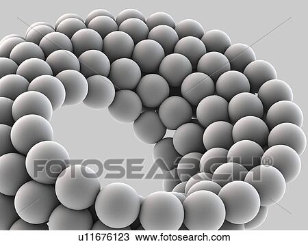 Stock Image - Nanospheres, computer artwork. Fotosearch