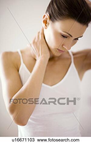 Neck pain View Large Photo Image Stock Image - Neck pain. Fotosearch