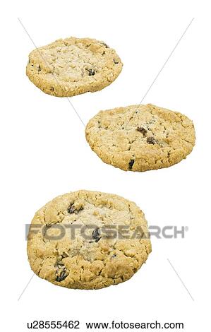 Stock Image - Oatmeal raisin cookies. Fotosearch