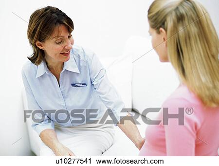 Stock Image - Obstetric consultation. Fotosearch
