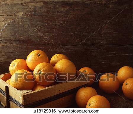 Oranges in wooden box View Large Photo Image Stock Photograph - Oranges in wooden box. Fotosearch