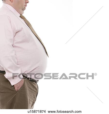 Picture - Overweight man. Fotosearch