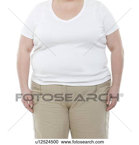 Stock Image - Overweight woman. Fotosearch