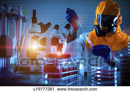 Person working in microbiology lab View Large Photo Image Stock Image - Person working in microbiology lab. Fotosearch