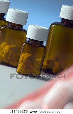 Pill bottles View Large Photo Image Stock Photograph - Pill bottles. Fotosearch