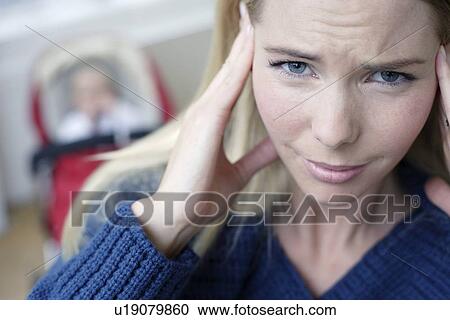 Stock Image - Post-natal depression. Fotosearch